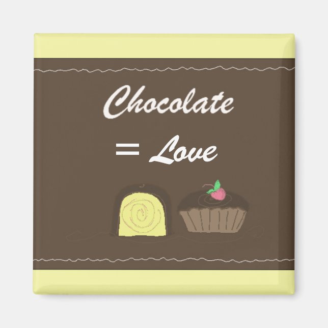 Imã Chocolate É Igual a Amor (Frente)