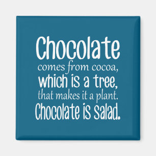 Imã Chocolate É Salada Citação Engraçada de Dieta 