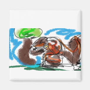Imã chocolate labrador art
