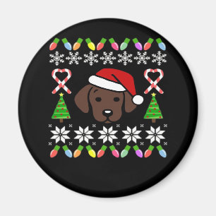 Imã Chocolate Labrador Papais noeis de Natal de Puppy