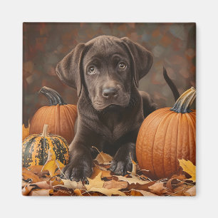 Imã Chocolate Labrador Retriever Autumn