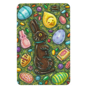 ÍMÃ CHOCOLATE LESTE BUNNY, PINTINHO, OVOS, JELLY BEANS