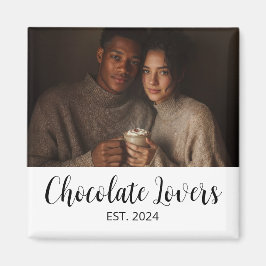 Imã Chocolate Lovers Couple Established Photo Gift