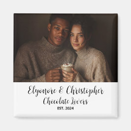 Imã Chocolate Lovers Couple Established Photo Gift