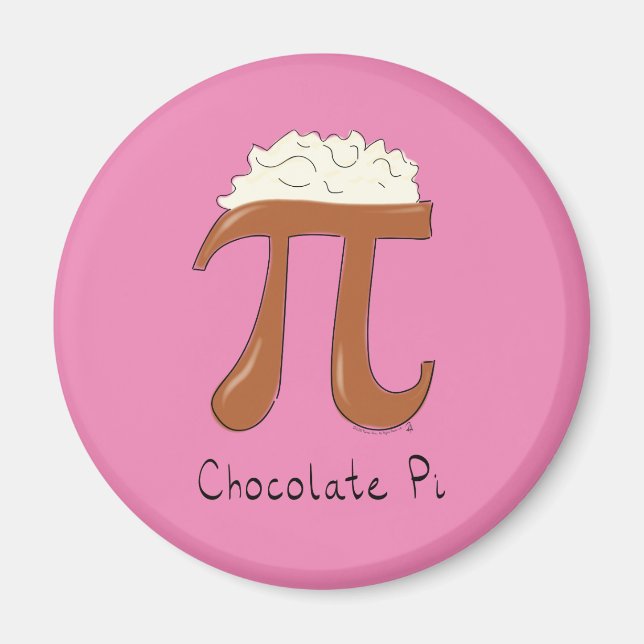 Imã Chocolate Pi Fofo, Matemática Pi, Mídia (Frente)
