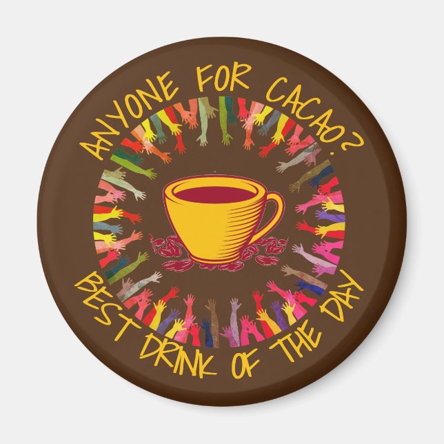 Imã Chocolate QUALQUER UM PARA CACAO Personalizável (Frente)