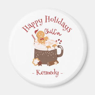 Imã Chocolate Quente e Pão Gingerido de Natal