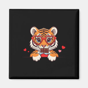 Imã Chocolate Valentão Coração de Tigre Engraçado Femi