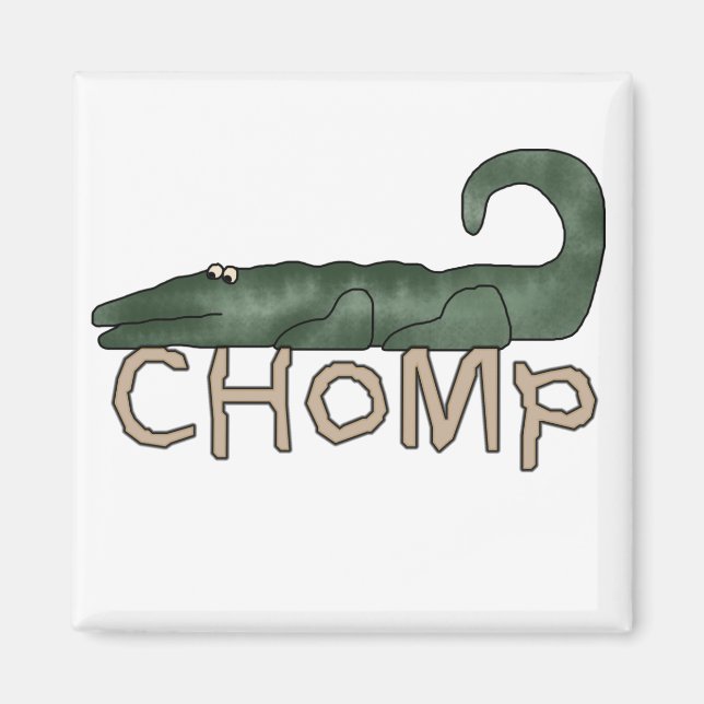 Imã Chomp o camiseta e os presentes do jacaré (Frente)