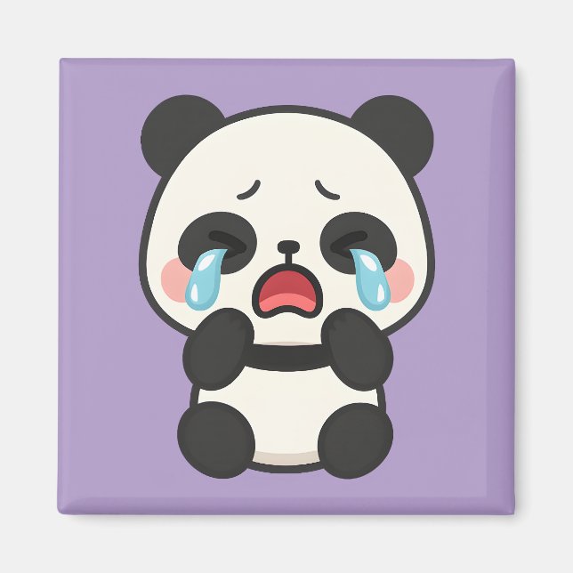 Imã Chorando Panda - Magneta de Panda Triste (Frente)
