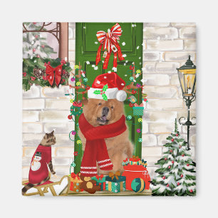 Imã Chow Chow Dog Natal