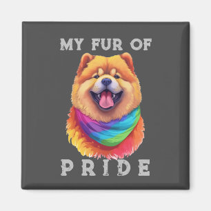 Imã Chow Chow Dog Rainbow Engraçado Meu Orgulho De Pel