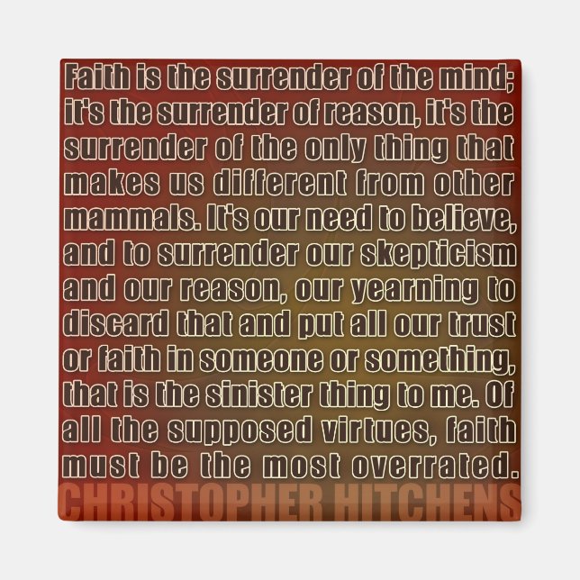 Imã Chris Hitchens rende o ímã da razão (Reds) (Frente)