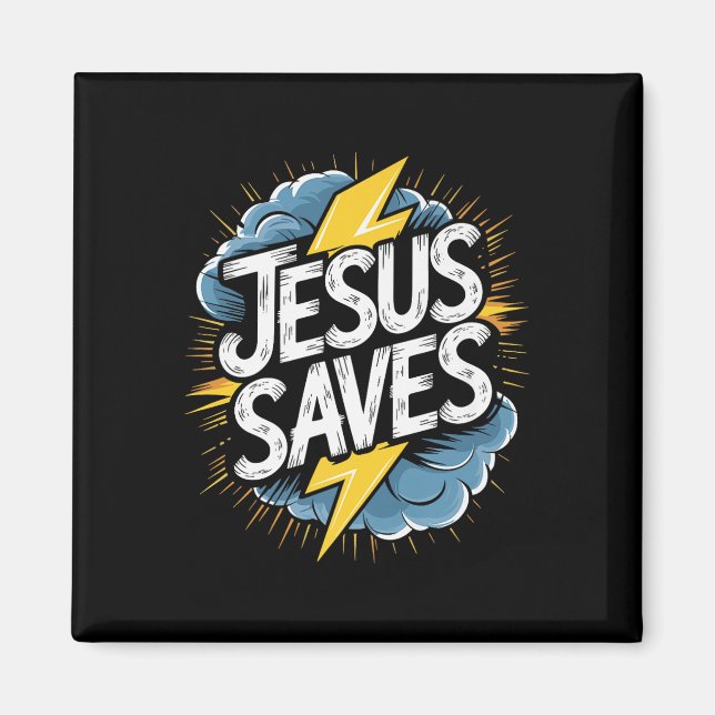 Imã Christan Jesus Salva Premium (Frente)