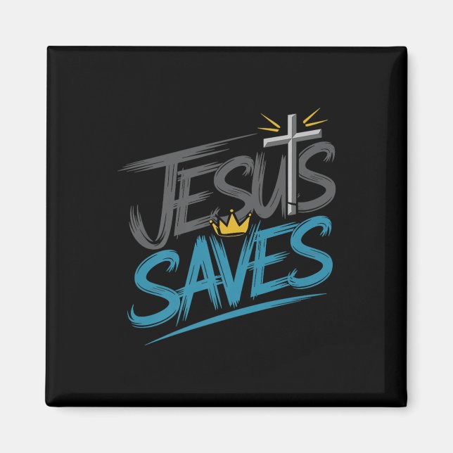 Imã Christan Jesus Salva Premium (Frente)