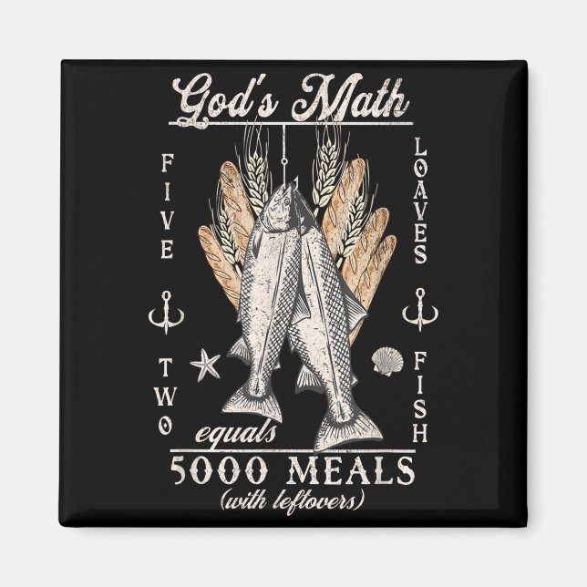 Imã Christian 2 Fishes 5 Breads 5000 Against  (Frente)