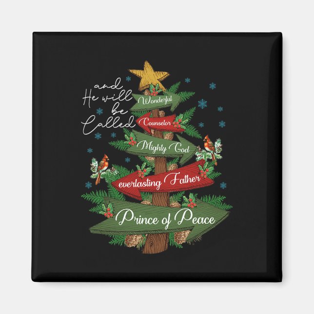 Imã Christian Christmas Ele Será Chamado De Maravilhos (Frente)