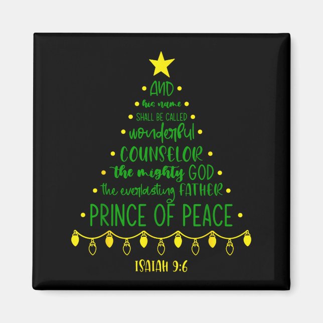 Imã Christian Christmas Jesus Bible Names Xmas Tree Sh (Frente)