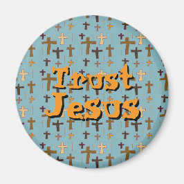 Imã Christian Cross “Trust Jesus” 