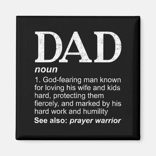 Imã Christian Dad Definition Fathers Day Dad  (Frente)
