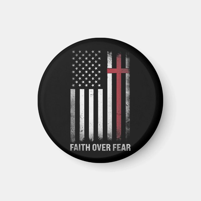 Imã Christian EUA Flag American Cristo Faith Over F (Frente)