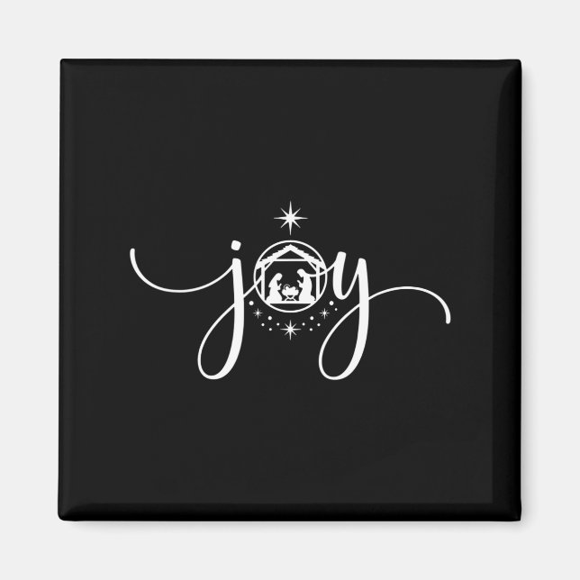 Imã Christian Joy Nativity Christmas - joy' With Baby  (Frente)