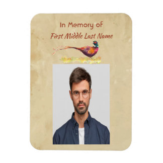 Ímã Christian Memorial Photo Invite Pheasant Bird Art