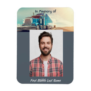 Ímã Christian Memorial Semi Truck Trrailer