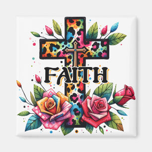 Imã Christian Rainbow Faith Cross