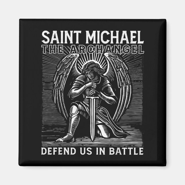 Imã Christian Saint Michael Catholic Saint Defend Us I (Frente)