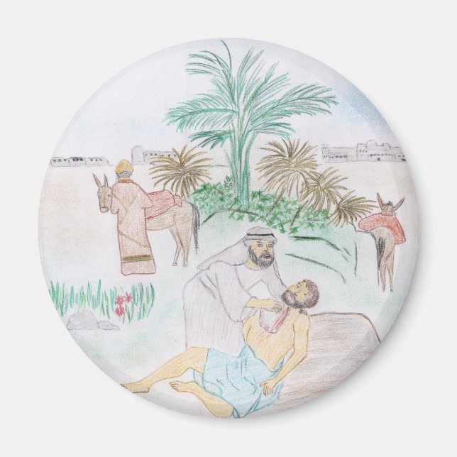 Imã Christian Trabalho de arte O bom samaritano (Frente)