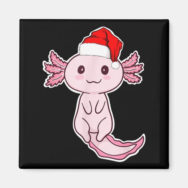 Imã Christmas Axolotl  (Frente)
