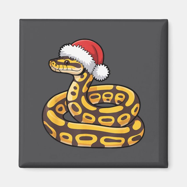 Imã Christmas Ball Python Ugly Xmas Sweater Snake Love (Frente)