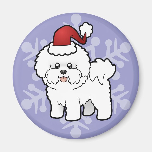 Imã Christmas Bichon Frise (Frente)