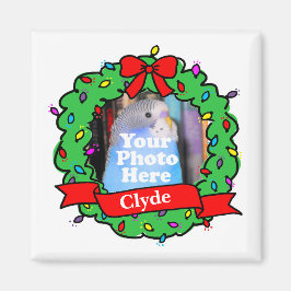 Imã Christmas Bird Photo Wreath