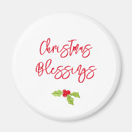 Imã Christmas Blessings Holly Festive Holiday Faith