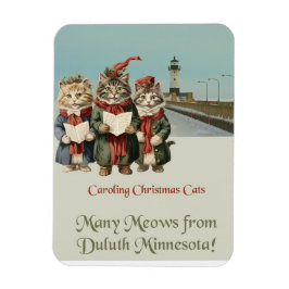 Ímã Christmas Caroling Cats Duluth Minnesota