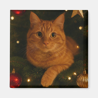 Imã Christmas Cat Magnet