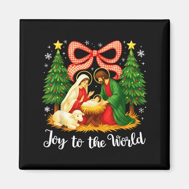 Imã Christmas Christian Joy To The World Coquette Jesu (Frente)