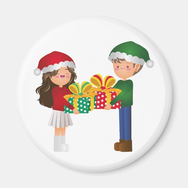 Imã Christmas Couple Magnet (Frente)