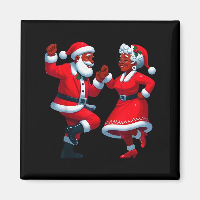 Imã Christmas Dancing Black African American Santa Mrs (Frente)