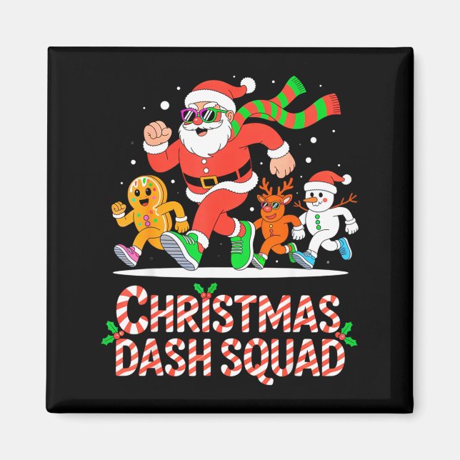 Imã Christmas Dash Squad Running Runner Marathon Team  (Frente)