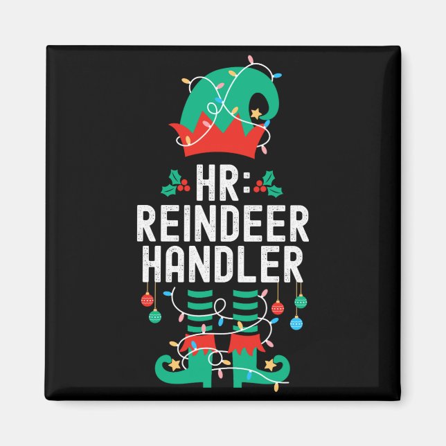 Imã Christmas Elf Office Team Party Family Matching  (Frente)