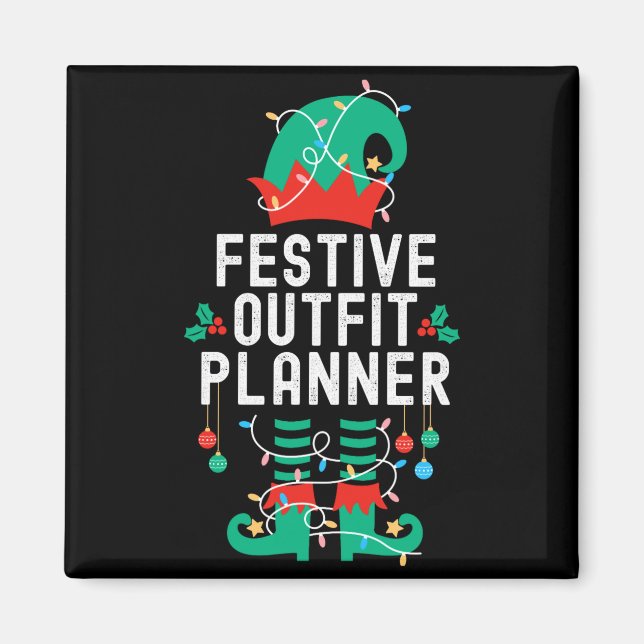 Imã Christmas Elf Office Team Party Family Matching _1 (Frente)