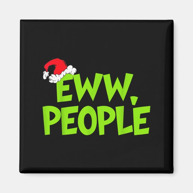 Imã Christmas Eww People Mens Women Funny Santa Hat Gr (Frente)