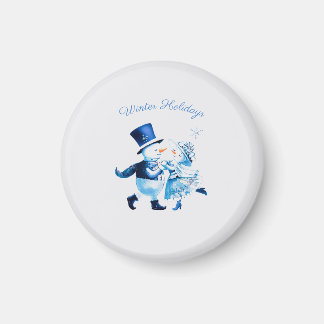 Imã Christmas Frost Romance - Snowy Magic Vintage