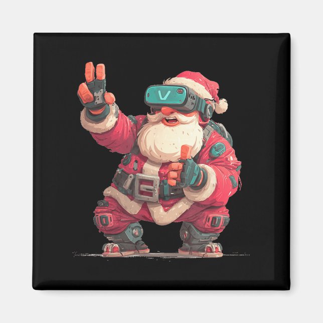 Imã Christmas Gamer Look With This Cool Vr Santa Claus (Frente)
