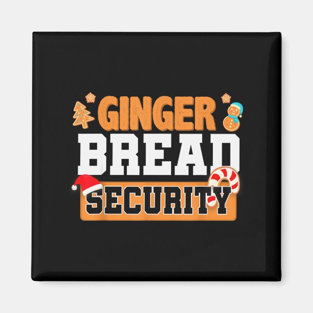 Imã Christmas Ginger Bread Man Dads Cookie Baking Crew (Frente)