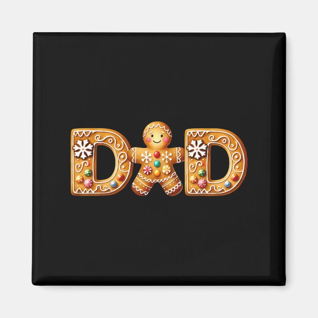 Imã Christmas Gingerbread Matching Family Party Xmas P (Frente)