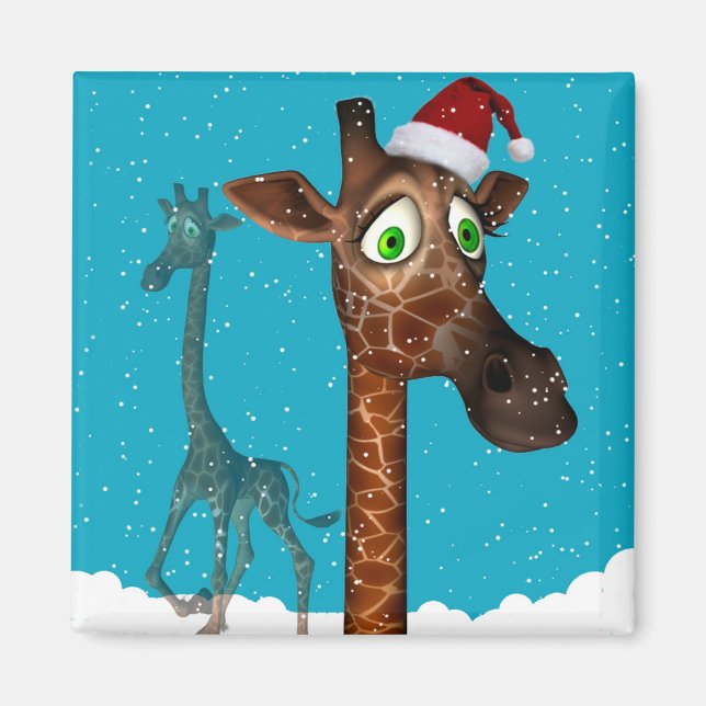 Imã Christmas Giraffe Magnetite (Frente)